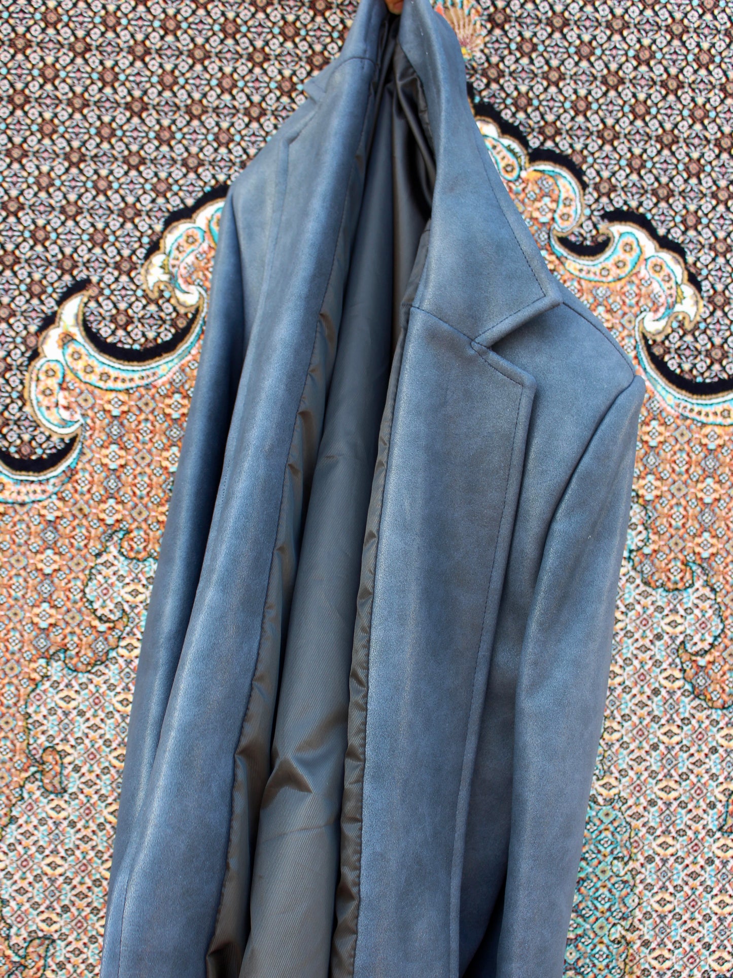 Aahang Overcoat Muted Dark Blue