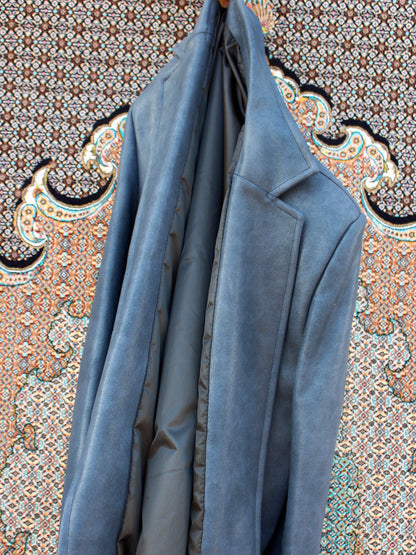 Aahang Overcoat Muted Dark Blue