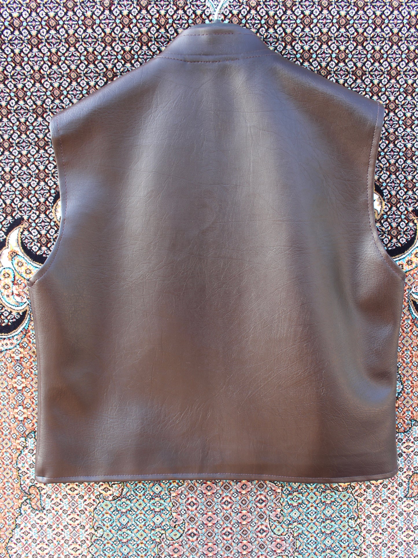 Sleeveless Jacket Dark Brown