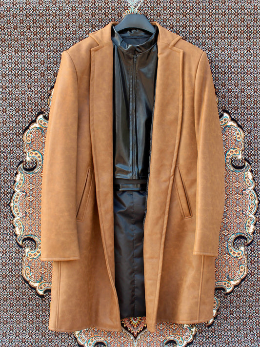 Aahang Overcoat Camel Brown
