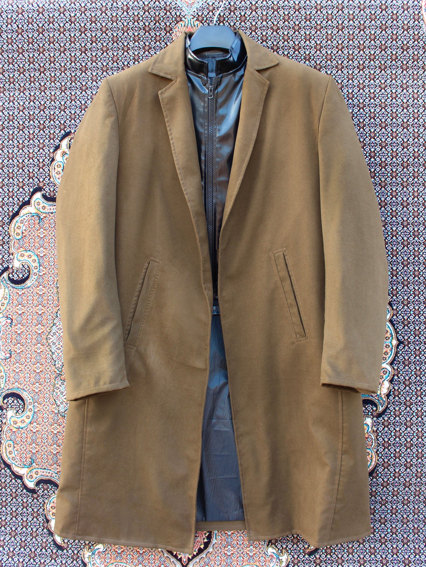 Aahang Overcoat Olive Green